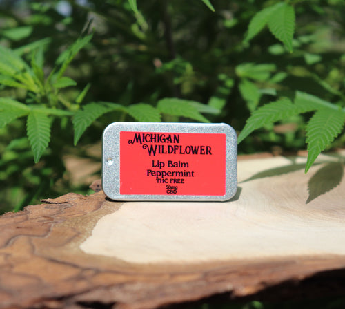 Wildflower Extracts 50mg CBD Lip Balm THC Free~ Peppermint