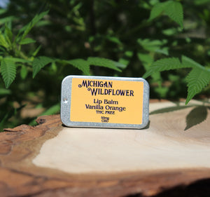 Wildflower Extracts 50mg CBD Lip Balm THC Free~Vanilla Orange
